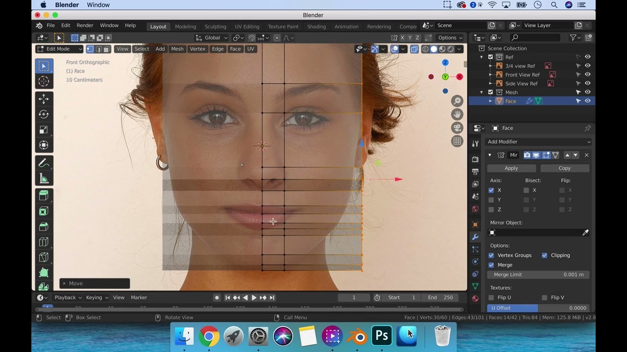 Learning To Create A 3D Head From Reference In Blender 2.8
