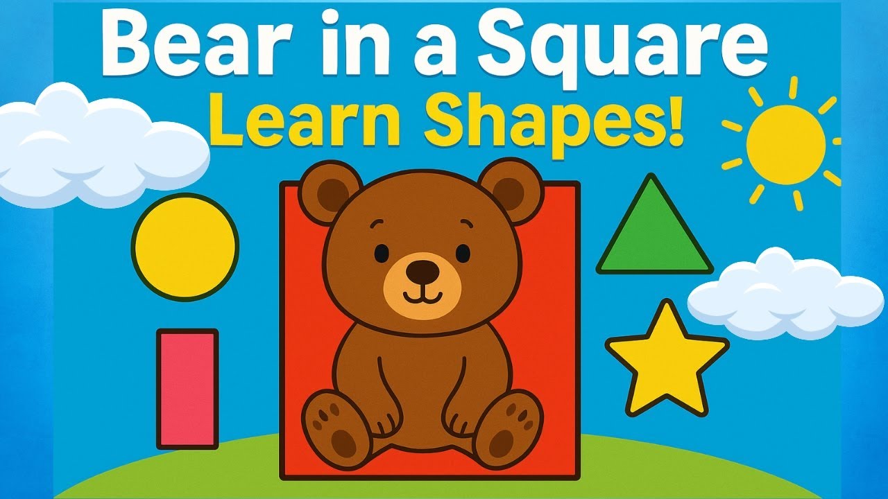 🐻🟥 Bear in a Square | Fun Shape Adventure Read Aloud for Kids!
