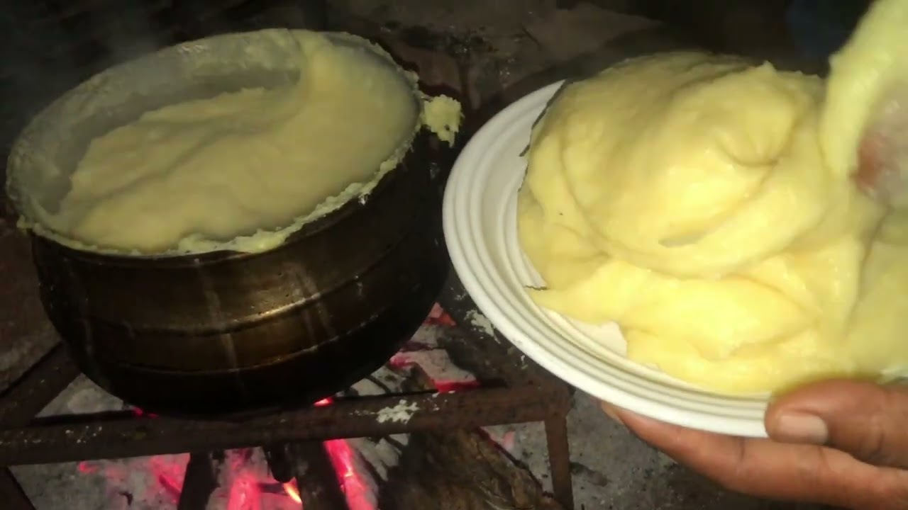 This is how we cook pap in an African village 