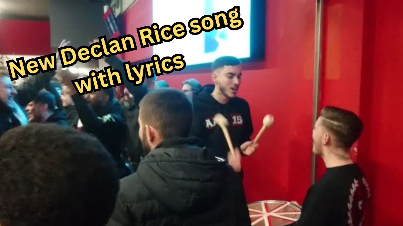 Arsenal fans sing new Declan Rice song with lyrics. Ashburton Army Drummer. Not sure about this one!