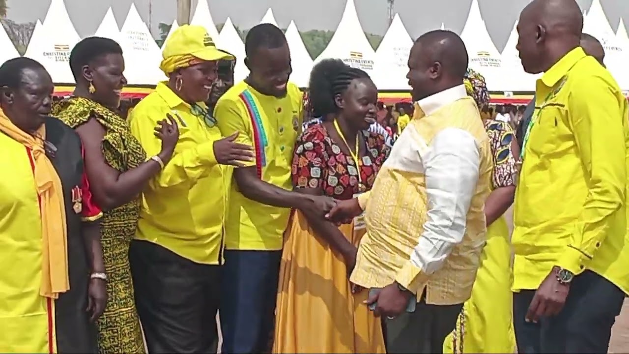 Hon. Richard Todwong Arrival As the Chief Guest at the NRM Thanksgiving Ceremony in Gulu City