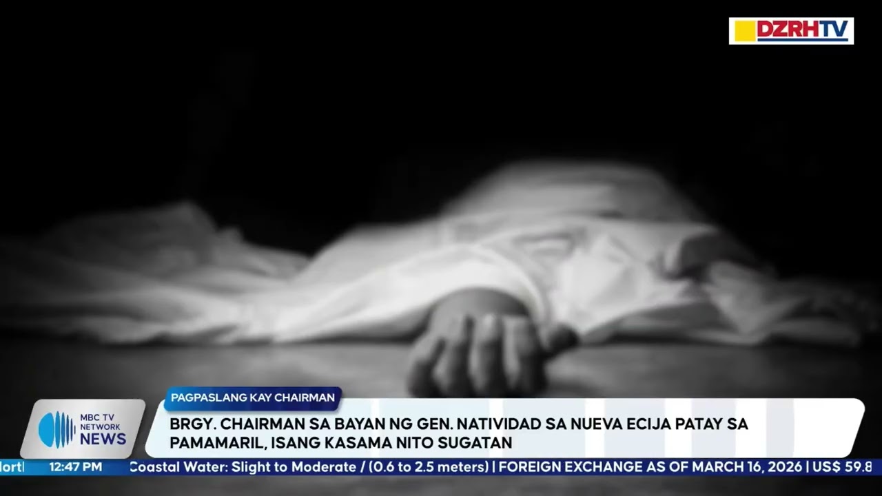 Brgy. Gen. Natividad, Nueva Ecija chairman, patay sa pamamaril; isang kasama nito, sugatan
