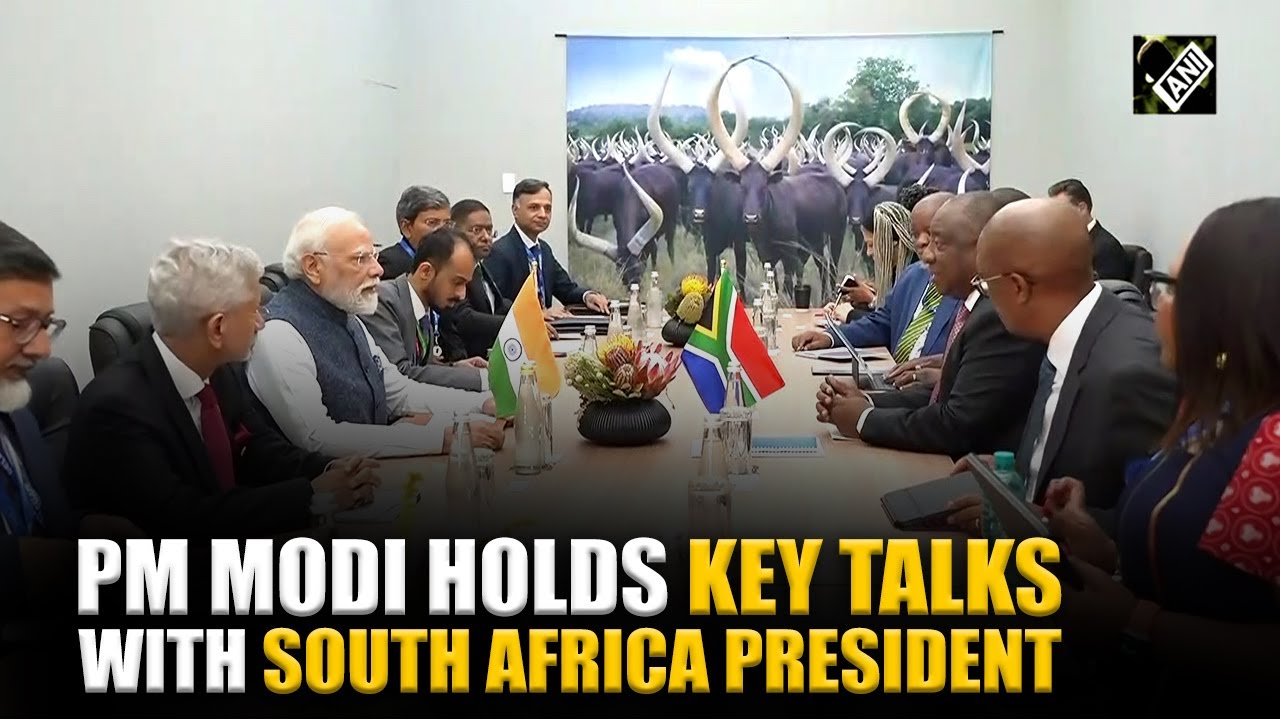 PM Narendra Modi holds a bilateral meeting with President of South Africa on sidelines of G20 Summit