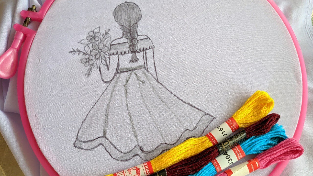 Amazing & Beautiful Hand Embroidery for Doll design | Hand Embroidery for Doll design tutorial