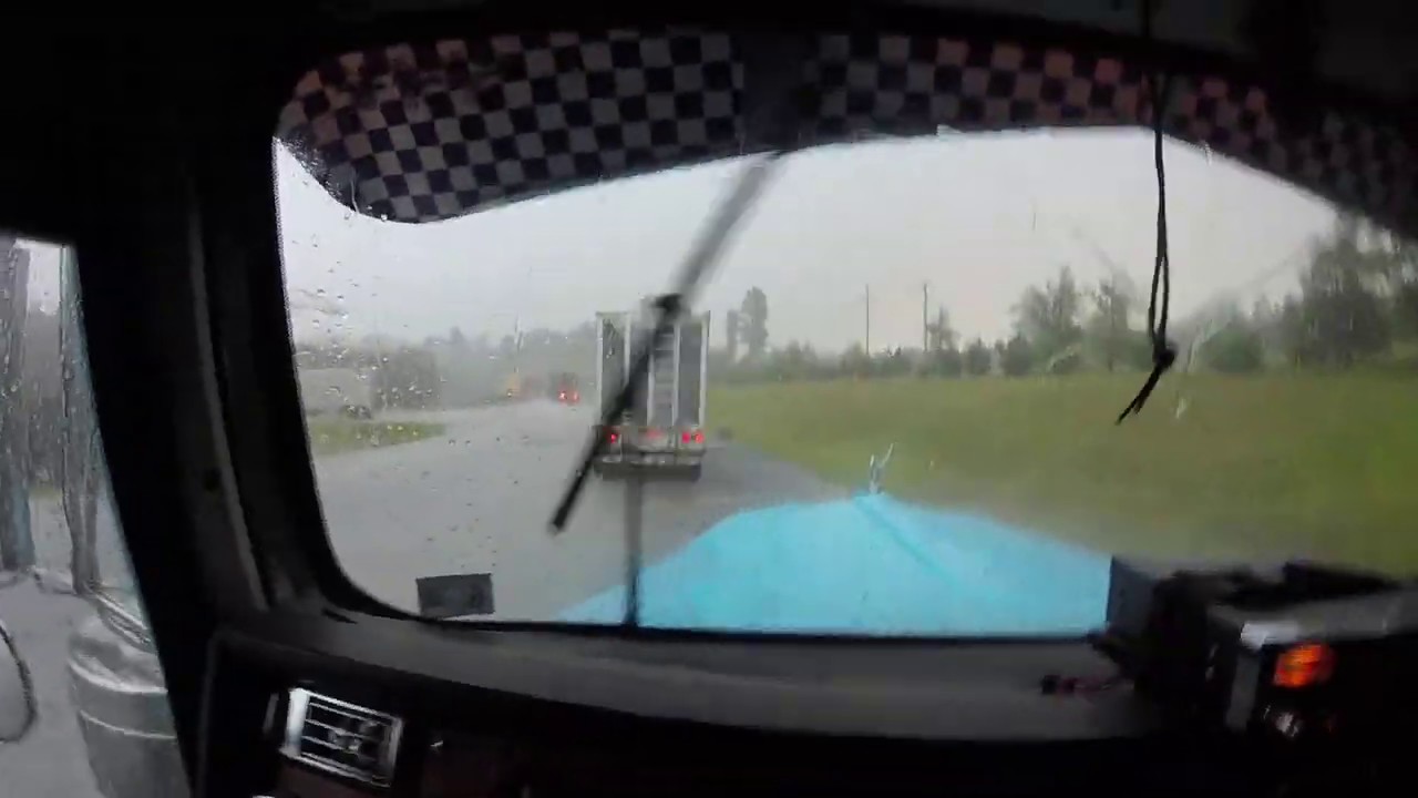 rain hail storm gold hill chip mill dillwyn va in big truck 8 15 19