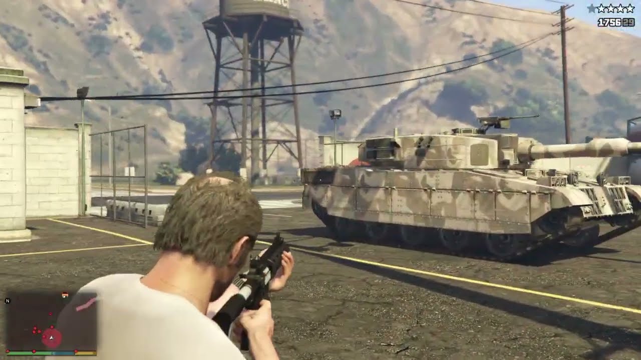 GTA V - Stealing a Rhino Tank From Fort Zancudo