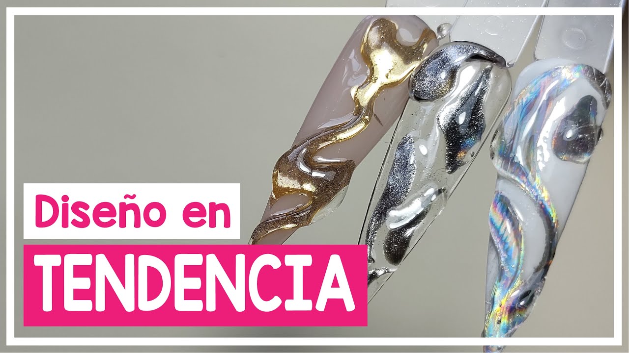 Diseño de UÑAS en TENDENCIA | LAVA CON RELIEVE | Tutorial de uñas