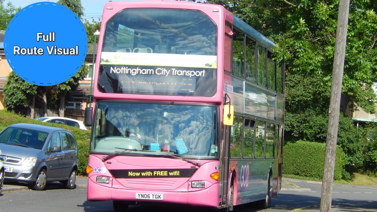 NCT Pink Line 28 Full Route Visual- Bilborough to City, Victoria Centre