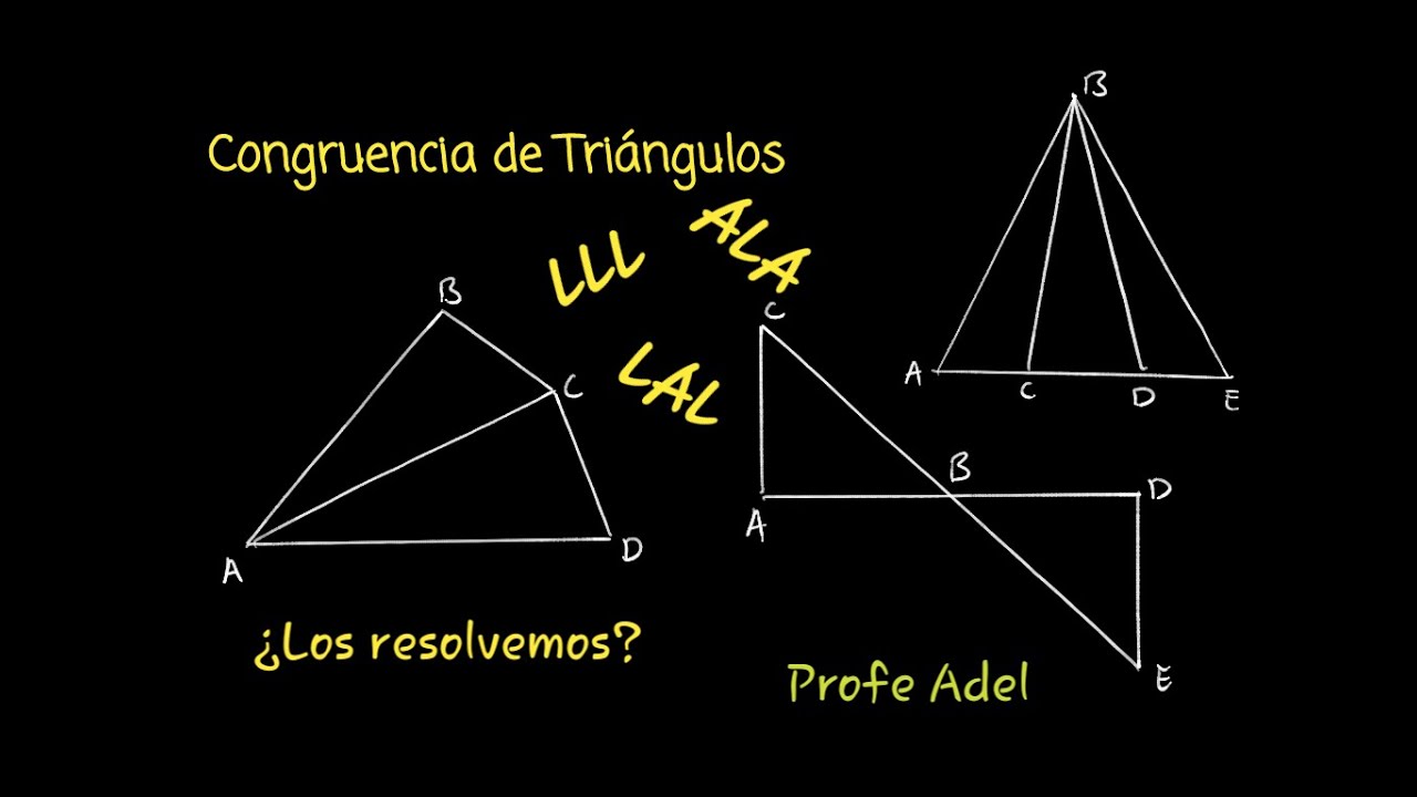 Congruencia de triángulos: LLL, ALA, LAL