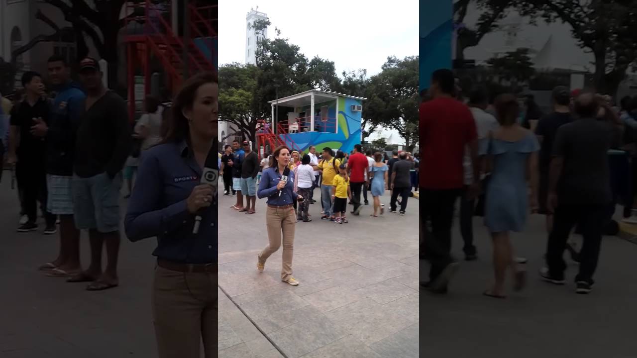 Renata capucci gravando no Boulevard ol&iacute;mpico pro RJTV 2&deg;Edi&ccedil;&atilde;o