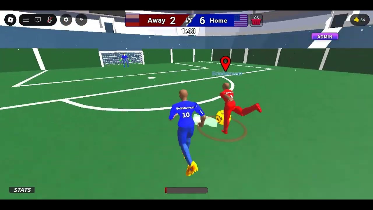 Roblox Realistc soccer 1v1 my friends