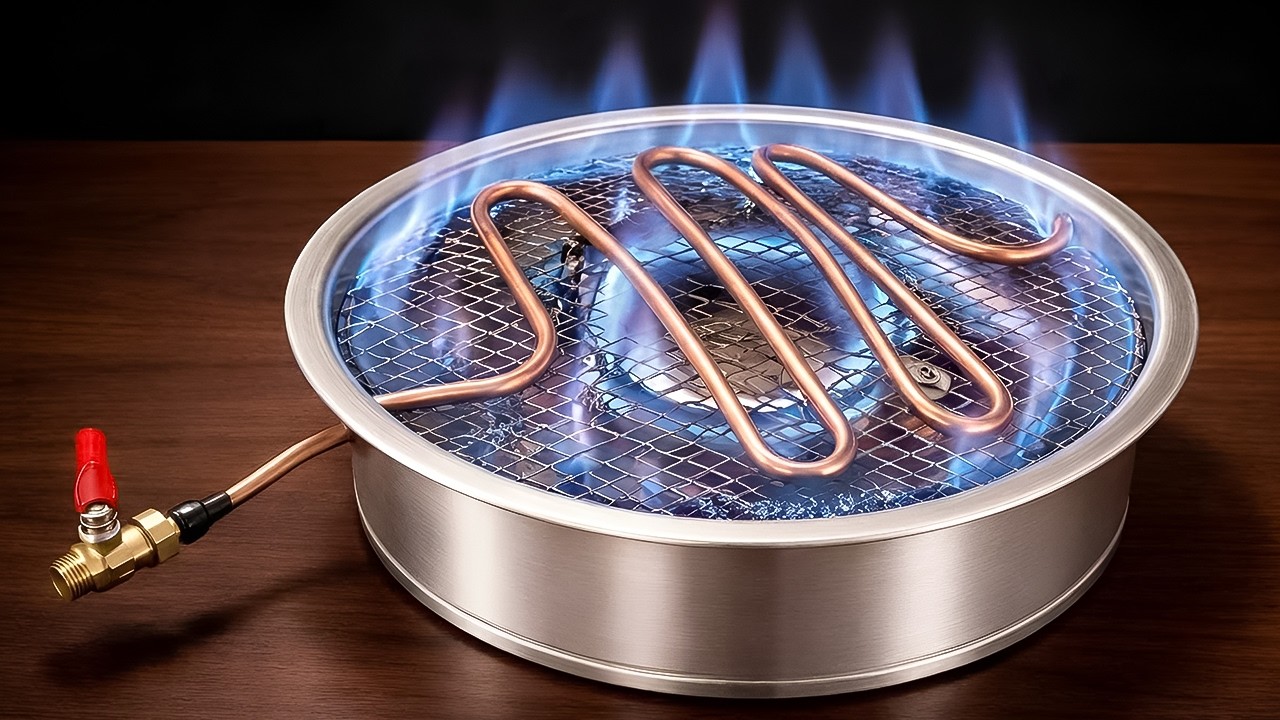 No Gas, No Wood 😱 This 3 in 1 DIY Stove Gives You FREE Heat 🔥