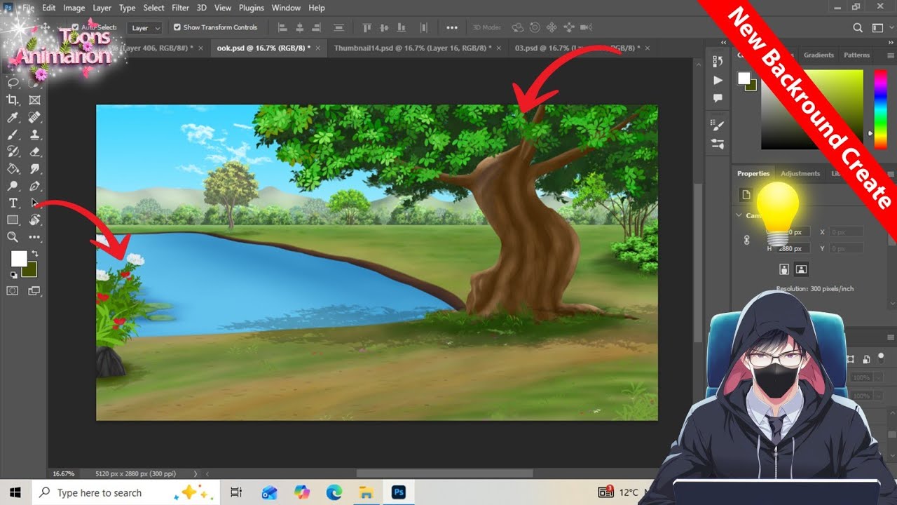 How to design cartoon background photoshop | cartoon background banaye Hindi tutorial