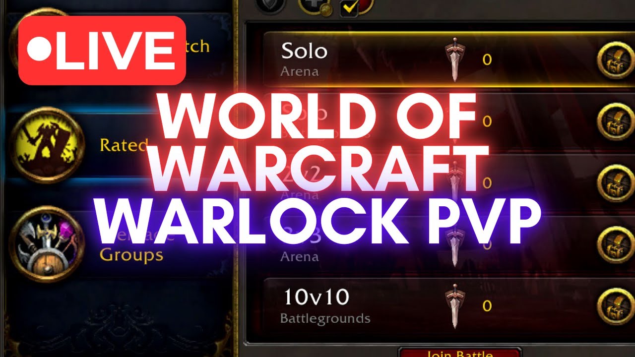 World of Warcraft Warlock PVP 🪄 NO ADDONS CHALLENGE! 🪄 Good Vibes 🪄