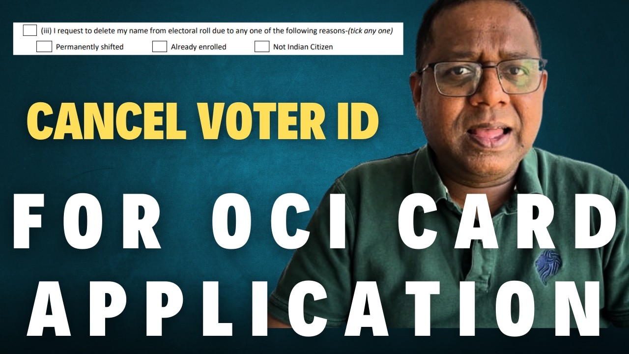 How to surrender India voter ID online for OCI application