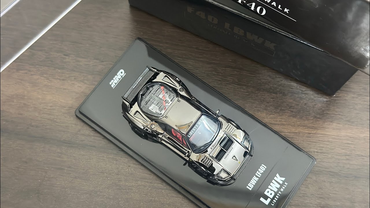 ₹2599 INNO64 LBWK Ferrari F40 Black Chrome 🔥 | Premium 1:64 Diecast Unboxing & Review