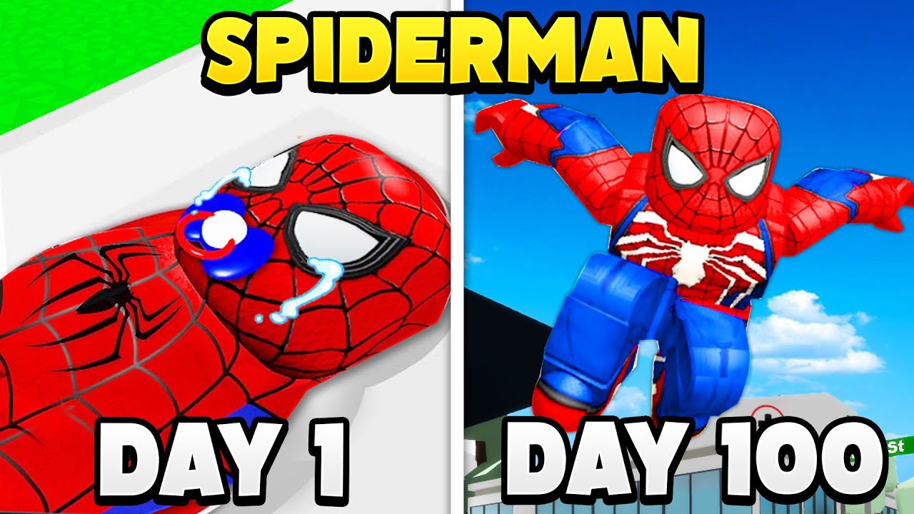 We Survived 100 Days As SPIDERMAN in  Roblox Brookhaven RP!!