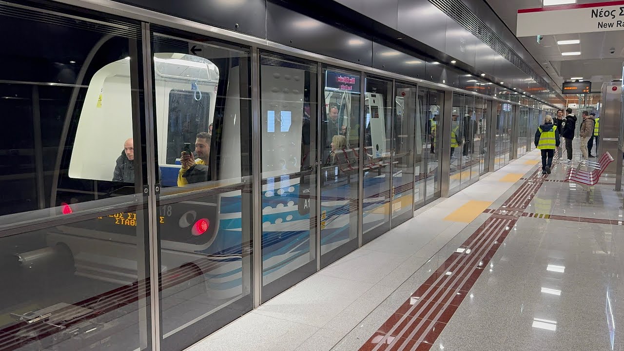 Thessaloniki Metro Full Journey From New Railway Station to Nea Elvetia