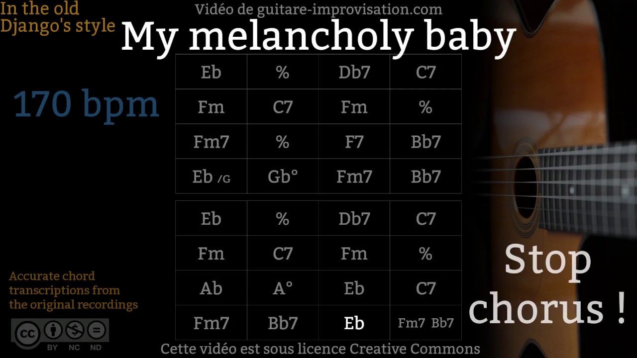 My Melancholy Baby (170 bpm) - Gypsy jazz Backing track / Jazz manouche