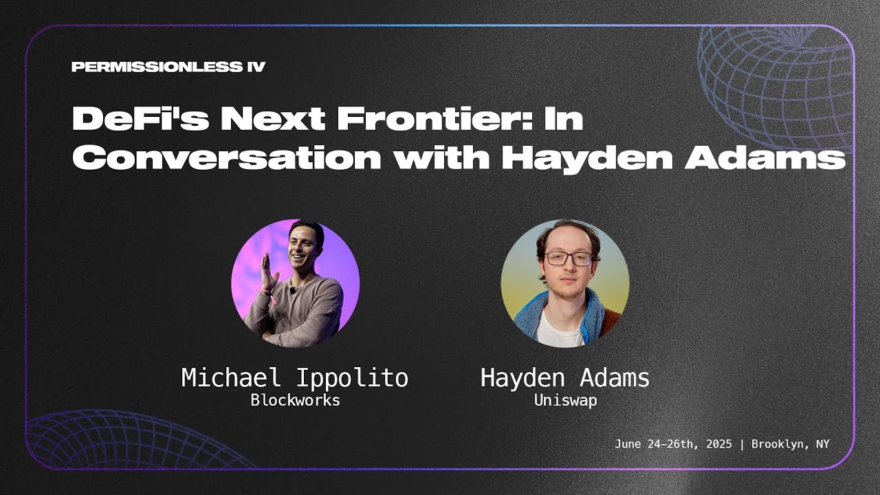 DeFi's Next Frontier In Conversation with Hayden Adams | PMLS 2025 | Day 2 | Main Stage