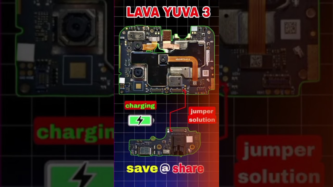 All lava  charging jumper solution Lava yuva #lava #mobilerepairing #mobilecharging #shorts #short