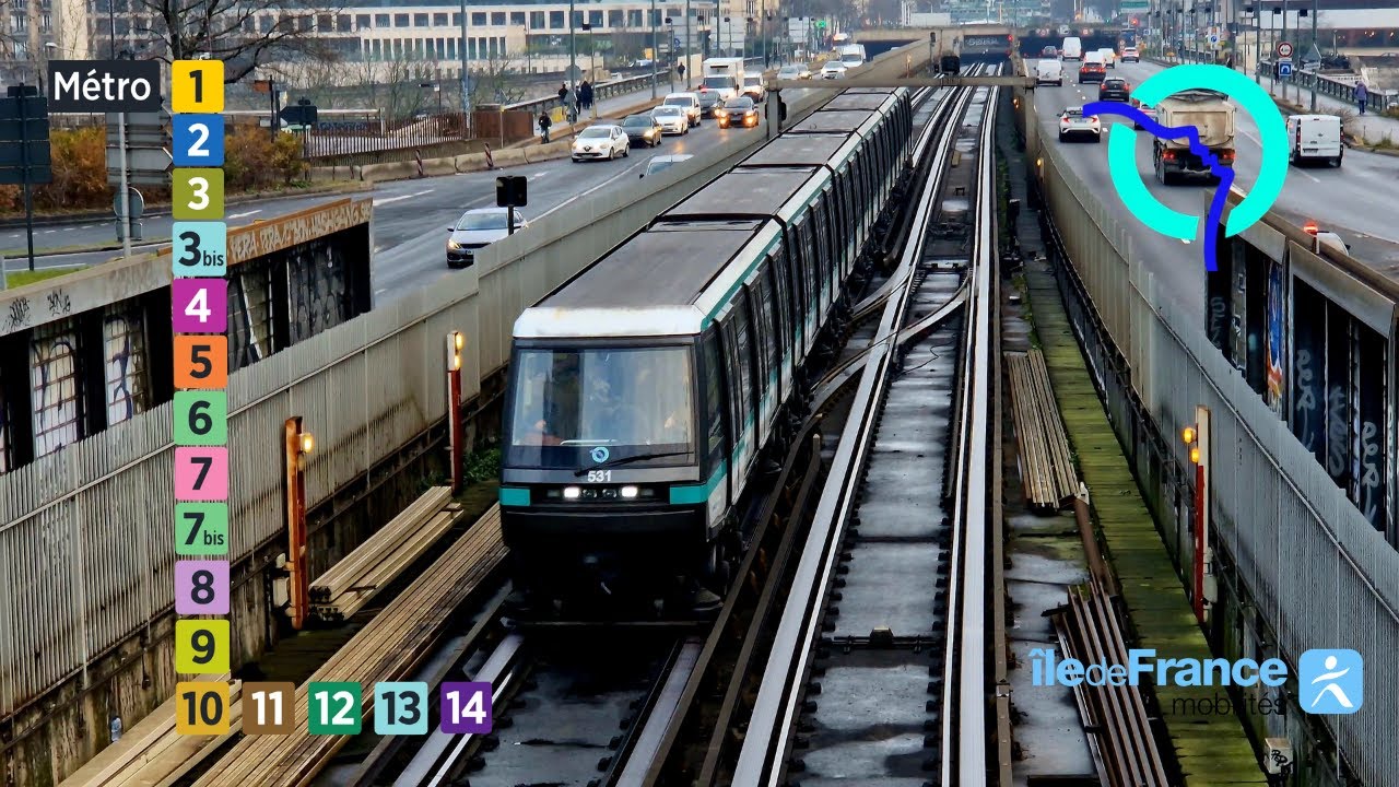 Les 16 lignes du Métro Parisien en 2025