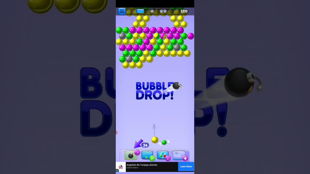 Bubble Shooter Level 12 3 STARS NO BOOSTERS #bubble #bubbleshooter #shorts #3stars