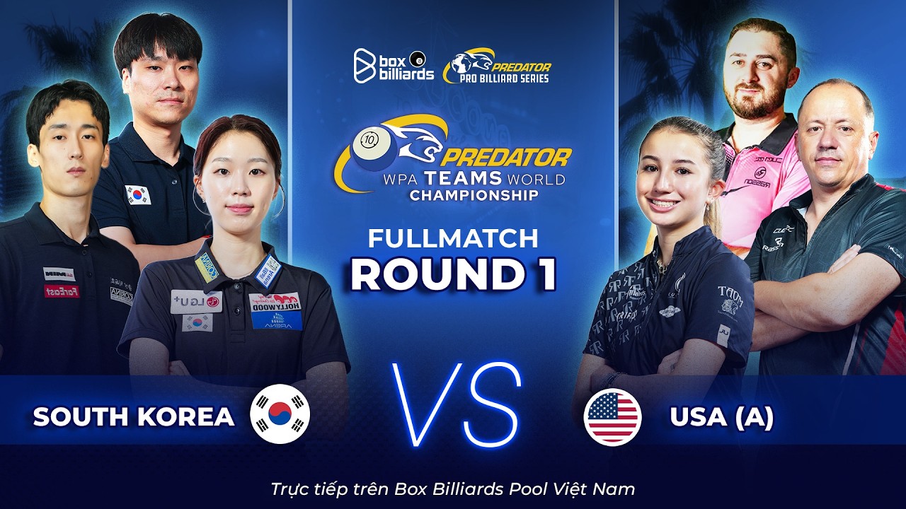 Round 1 | Team South Korea vs Team USA - A | Predator WPA Teams 10-Ball World Championship