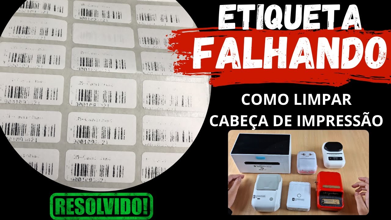 RESOLVIDO! ETIQUETA TERMICA FALHANDO │ IMPRESSORA IMPRMINDO FALHADO │ LIMPEZA CABEÇA DE IMPRESSÃO