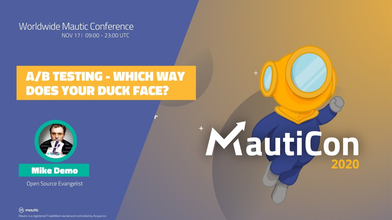 MautiCon 2020 - Mike Demo - A/B Testing: Which Way Does Your Duck Face?