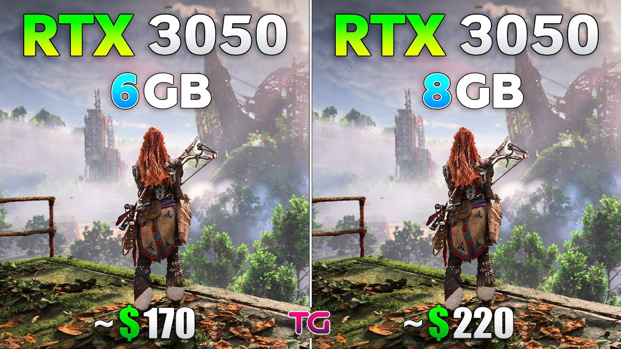 RTX 3050 6GB vs RTX 3050 8GB - Test in 8 Games