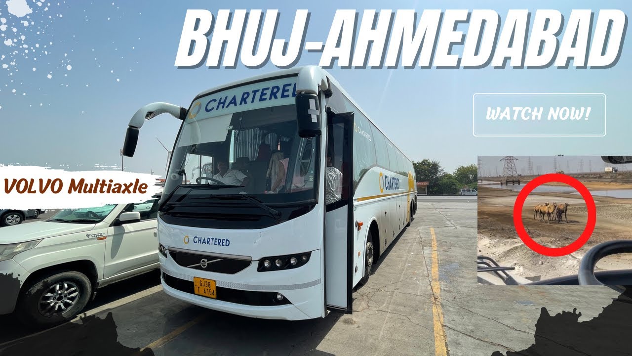 Chartered VOLVO B11R journey from Bhuj to Ahmedabad | Rann of Kutch | High-Speed Driving #gujarat