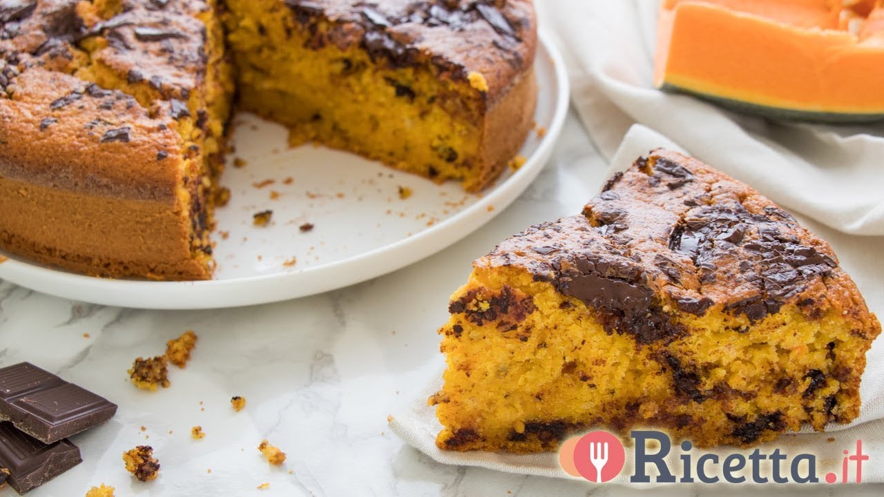 Torta di zucca e gocce di cioccolato - Ricetta.it