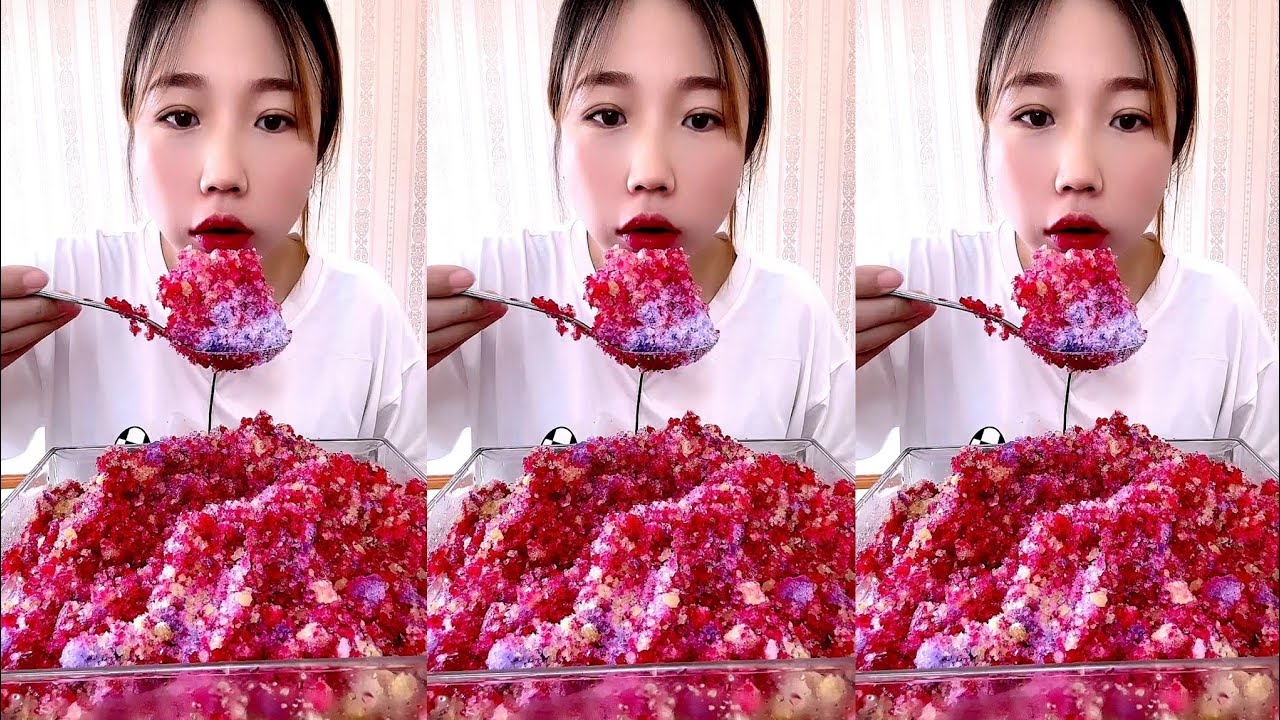 ASMR SHAVED ICE EATING QIAN