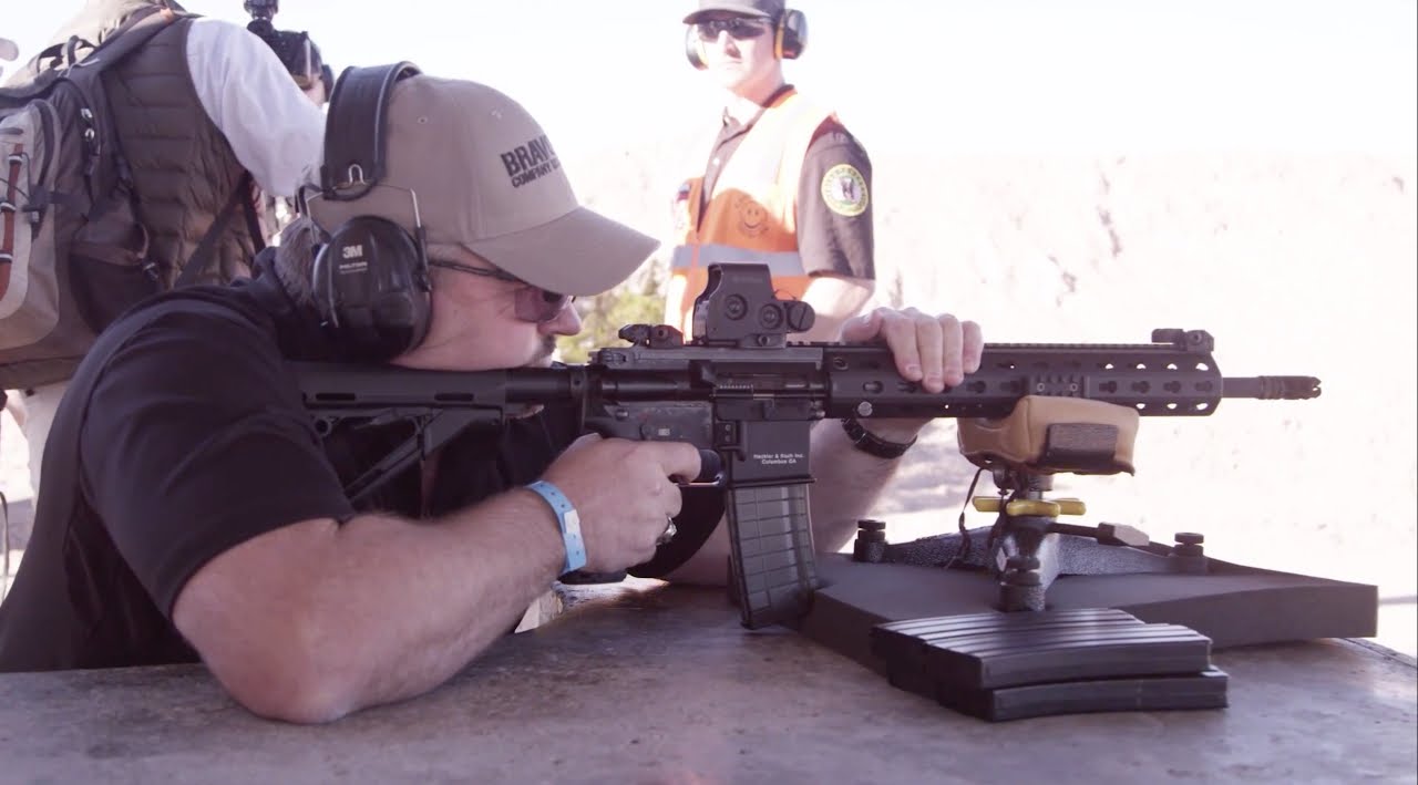 SHOT SHOW 2015 RANGE DAY - H&K MR556 and HK45