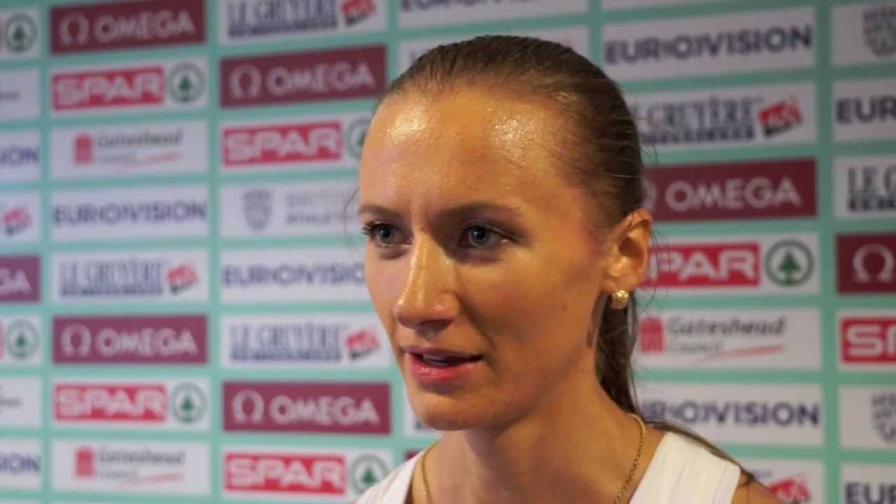 Renata Plis (POL) after third place in the 1500m at Gateshead 2013 ETCH