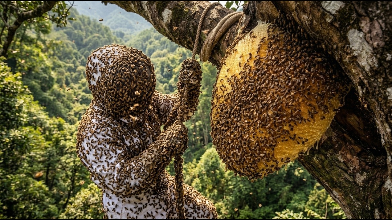 This Giant Beehive Almost Killed Me (No Way Down)  | HS Bee Hunter
