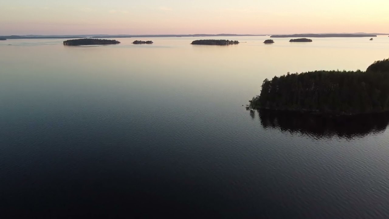 9 km long drone flight over the lake Pielinen and its archipelago, Lieksa, Finland 1.7.22