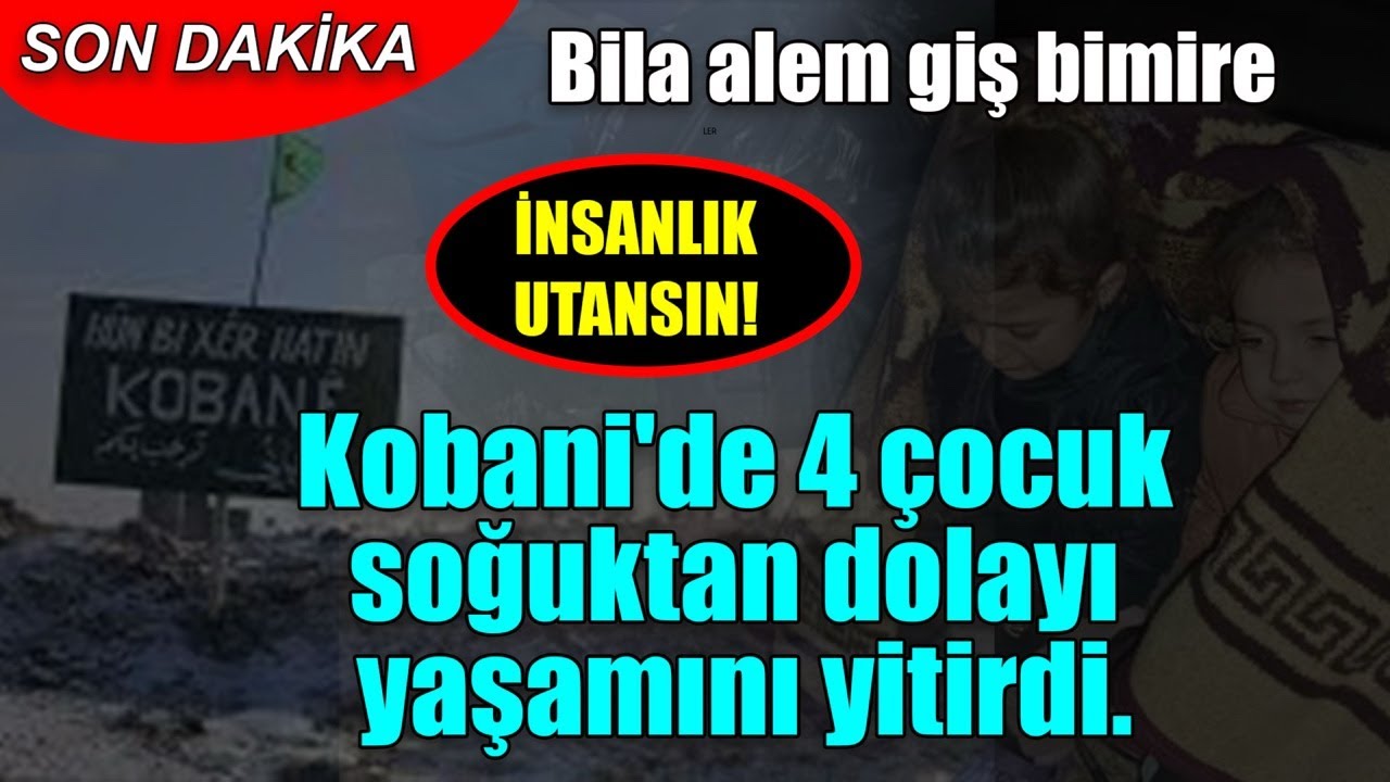 Kobane'de insanlık ağlıyor: Heyva Sor a Kurd: Soğuk hava nedeniyle 4 çocuk yaşamını yitirdi