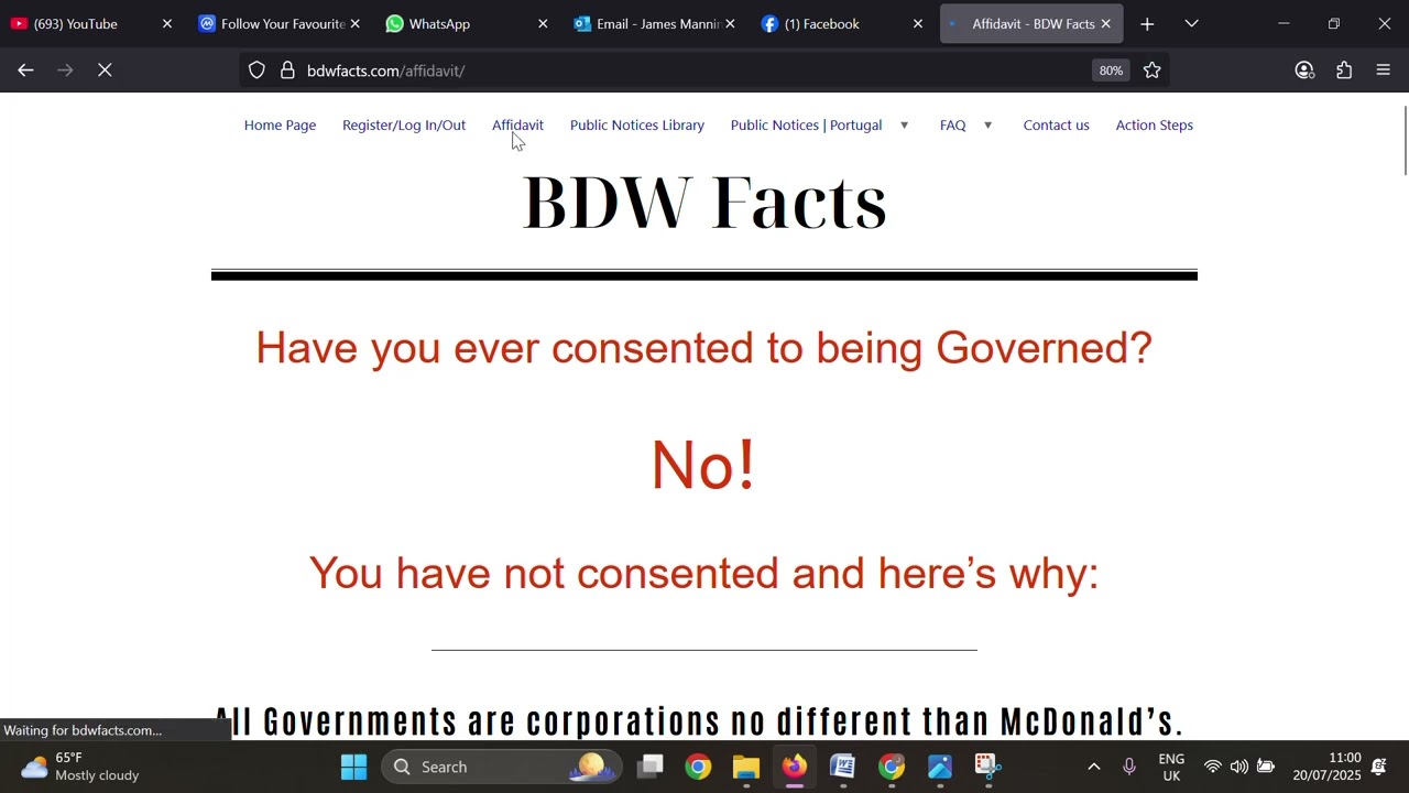 Struggling with emailing the MP`s for the Baron David Ward affidavit?