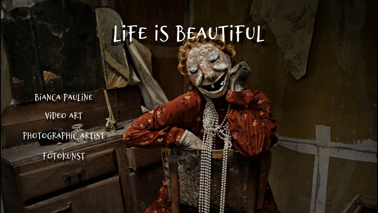 LIFE IS BEAUTIFUL - photographic artist with unique handmade masks -  Bianca Pauline  - video art