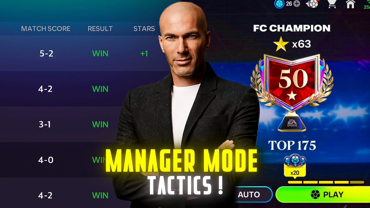The BEST TACTICS in Manager Mode to hit 50 STAR!🌟