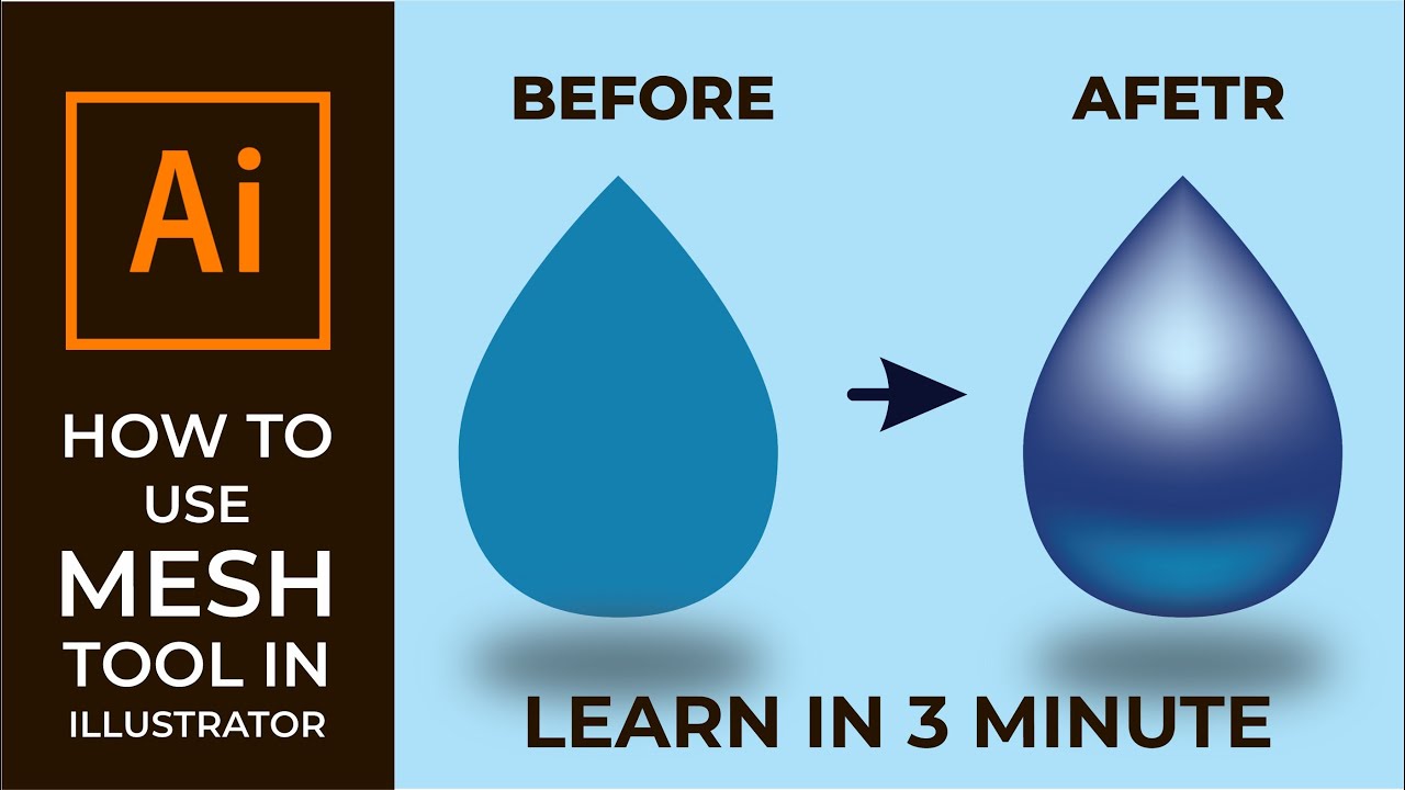HOW TO USE MESH TOOL IN ILLUSTRATOR [ILLUSTRATOR TUTORIALS]