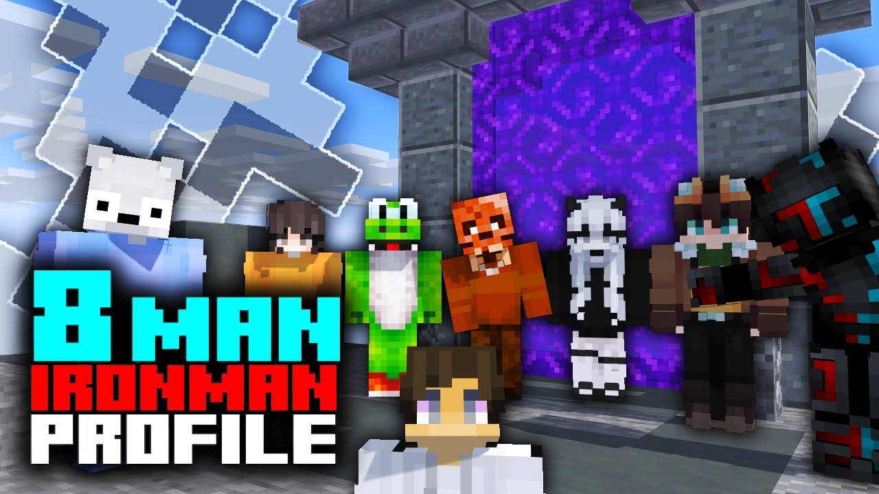 8 MAN IRONMAN PROFILE | Hypixel Skyblock COOP Ironman