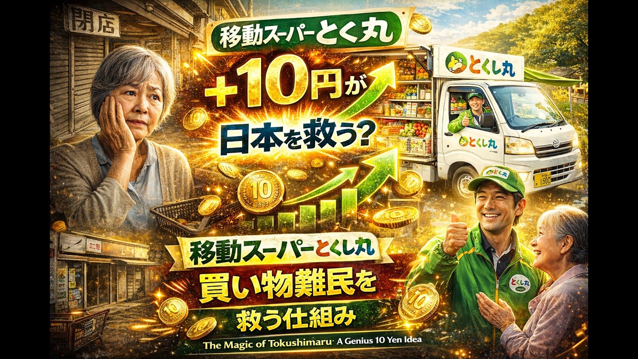 【感動】10円が救う？移動スーパー「とくし丸」が起こした奇跡の逆転劇！買い物難民を救う“禁断”の仕組み…  The Magic of Tokushimaru: A Reversal Strategy!