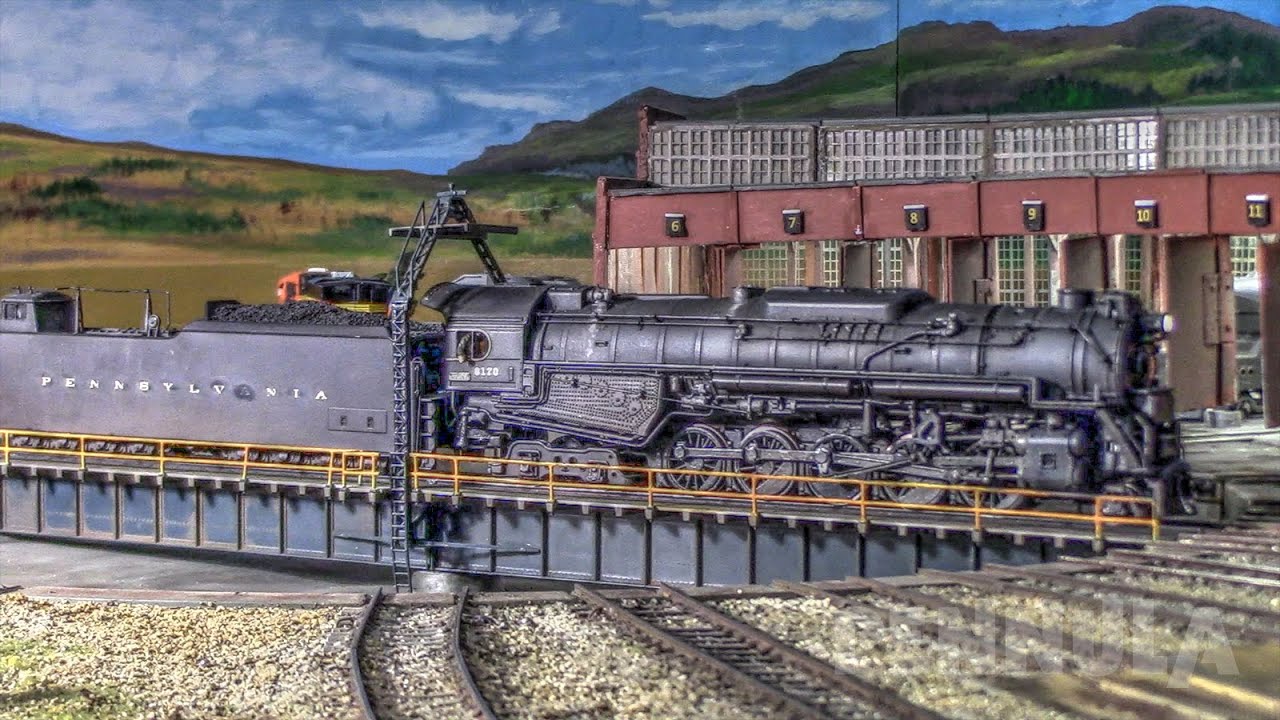 US Modellbahn H0 mit schweren Dieselloks und mächtigen Dampfloks