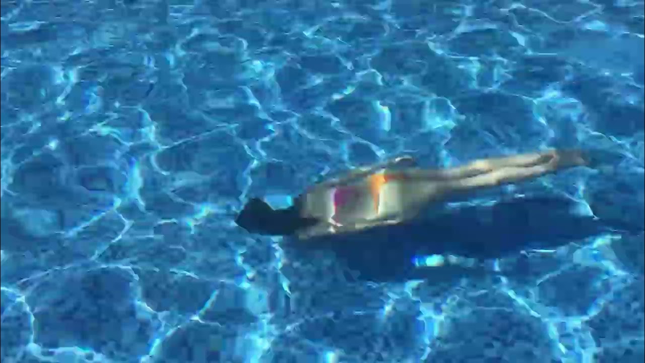 Underwater woman without fins 004