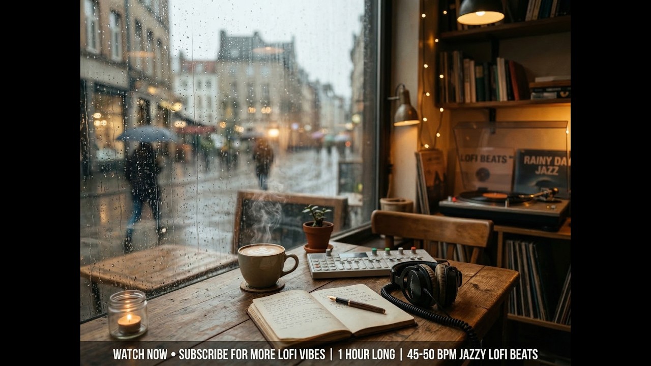 Cozy Monday Drizzle 🌧️ 1 Hour Relaxing BGM | Study, Focus & Chill Music