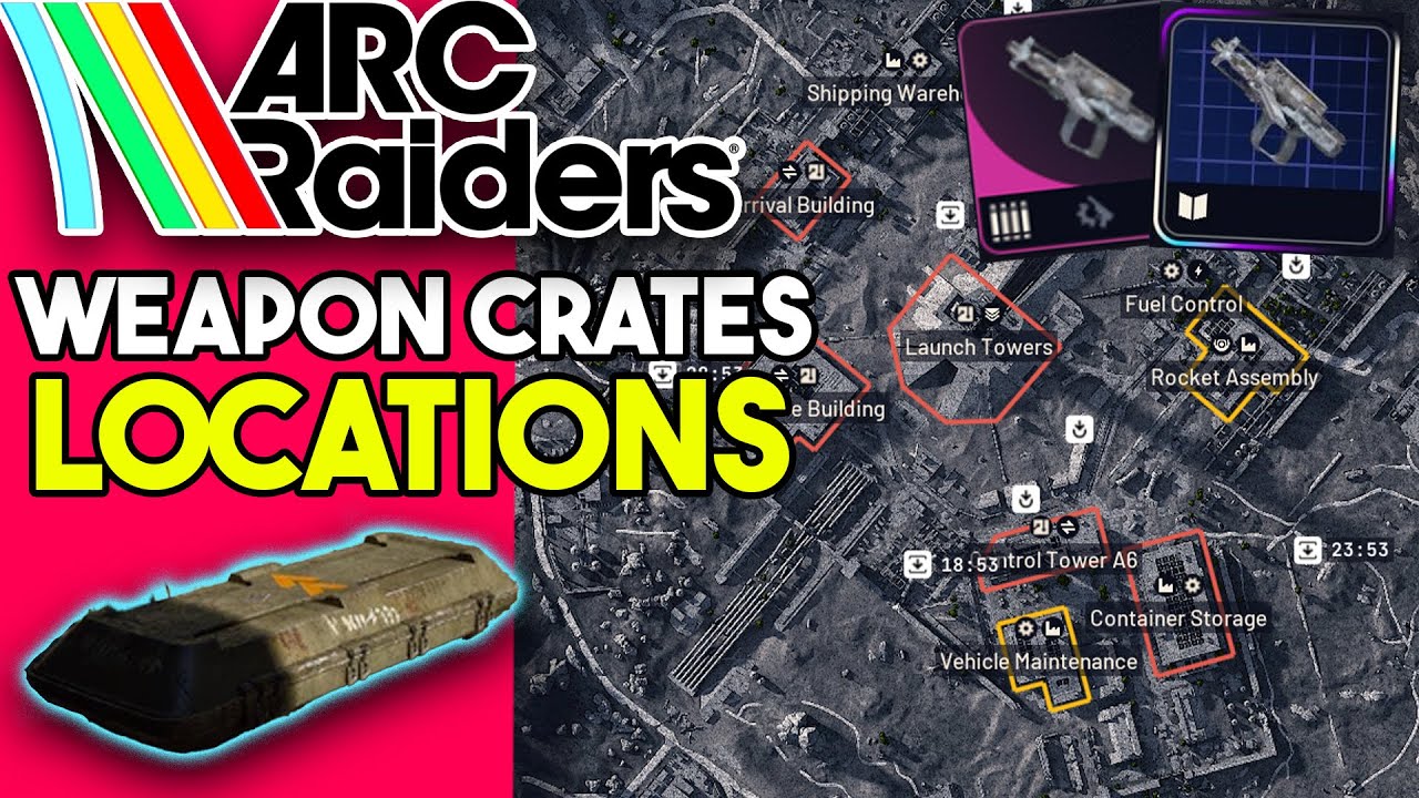 ARC RAIDERS WEAPON CRATES LOCATIONS SPACEPORT!!!