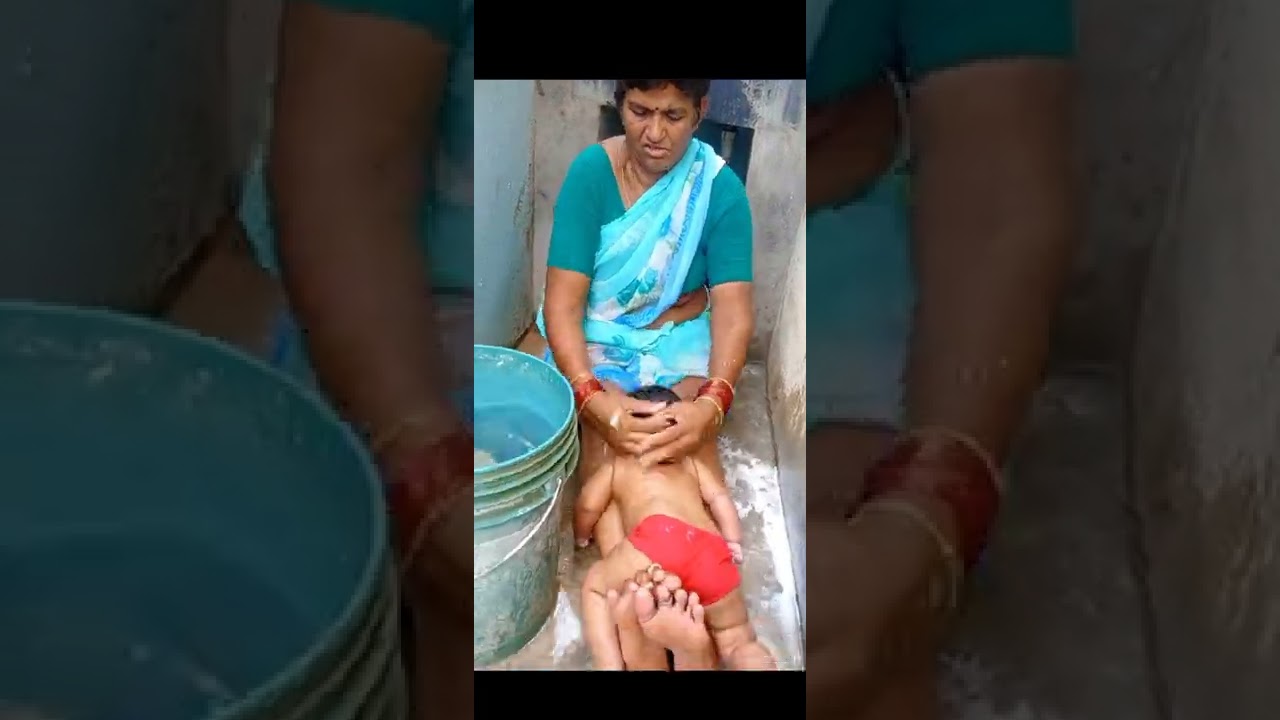 baby head bath for moms 3@ sunitha kids channel